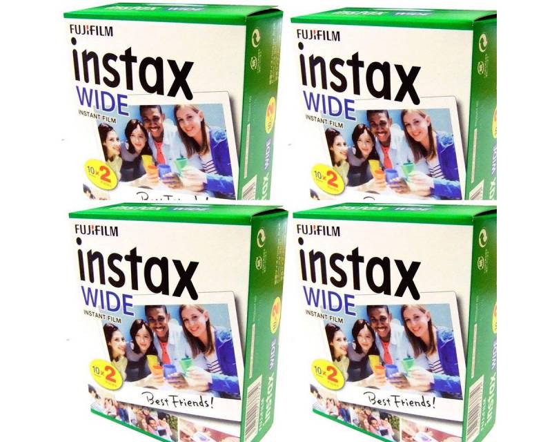 FUJIFILM 4x Fuji Instax Wide Film Doppelpack für Sofortbildkamera von FUJIFILM