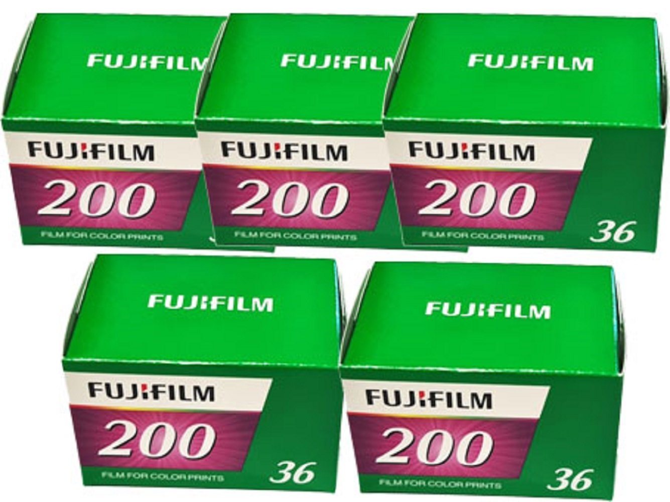 FUJIFILM 5 x Fujifilm 200 EC EU 36EX Speed Film für Superzoom-Kamera von FUJIFILM