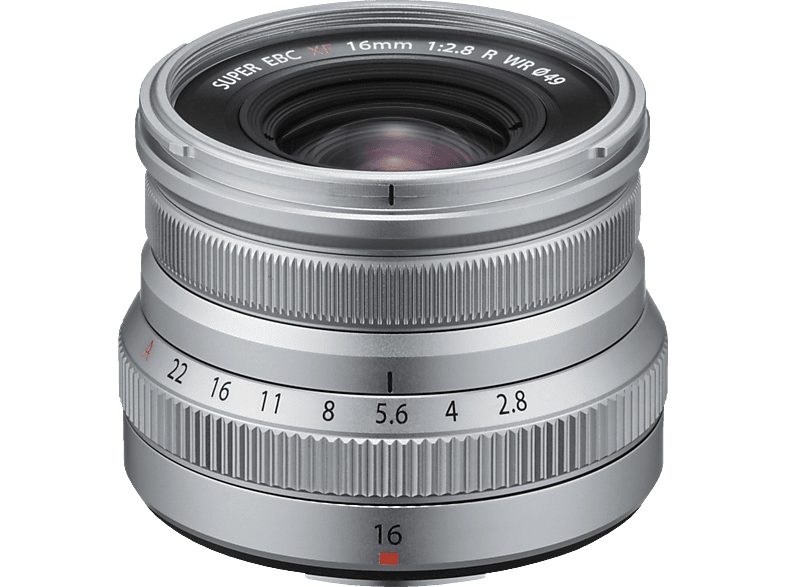 FUJIFILM FUJINON XF16mm F2.8 R WR 16 mm - f/2.8 (Objektiv für Fuji X-Mount, Silber) von FUJIFILM