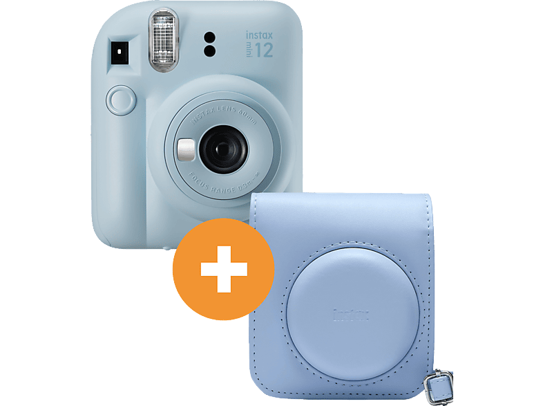 FUJIFILM INSTAX mini 12 Travel Set Sofortbildkamera, Pastel Blue von FUJIFILM