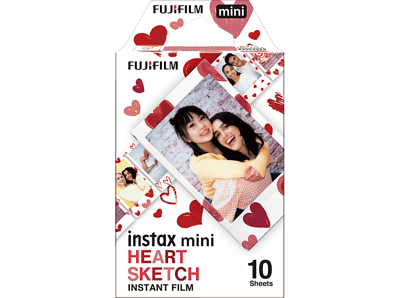 FUJIFILM INSTAX mini Film Heart Sketch Sofortbildfilm von FUJIFILM