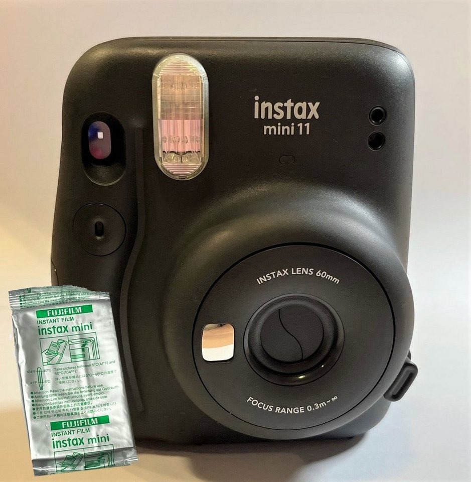 FUJIFILM Instax Mini 11 Charcoal-Gray inklusive Film mit 10 Aufnahmen Sofortbildkamera von FUJIFILM