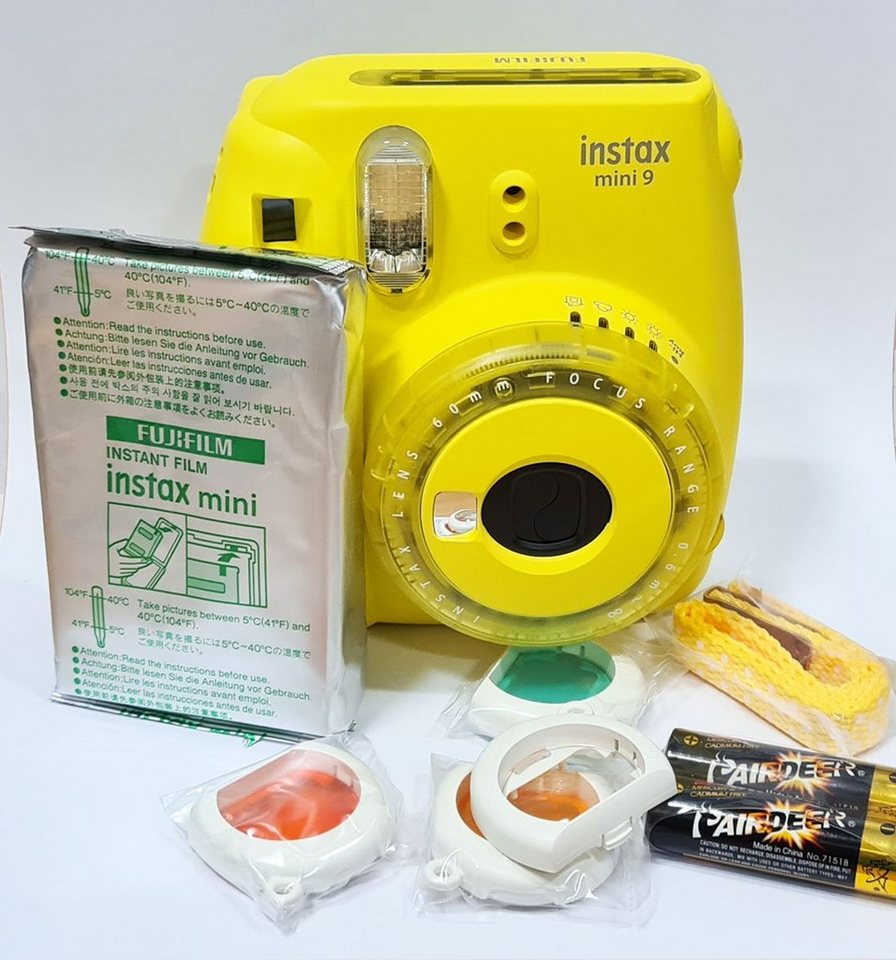 FUJIFILM Instax Mini 9 clear yellow Set Sofortbildkamera von FUJIFILM