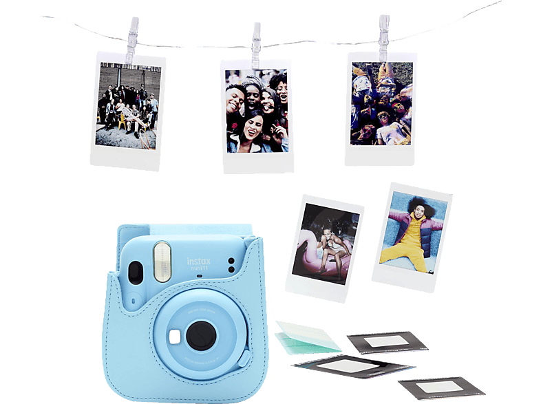 FUJIFILM instax mini 11 Bundle Sofortbildkamera, Sky-Blue von FUJIFILM