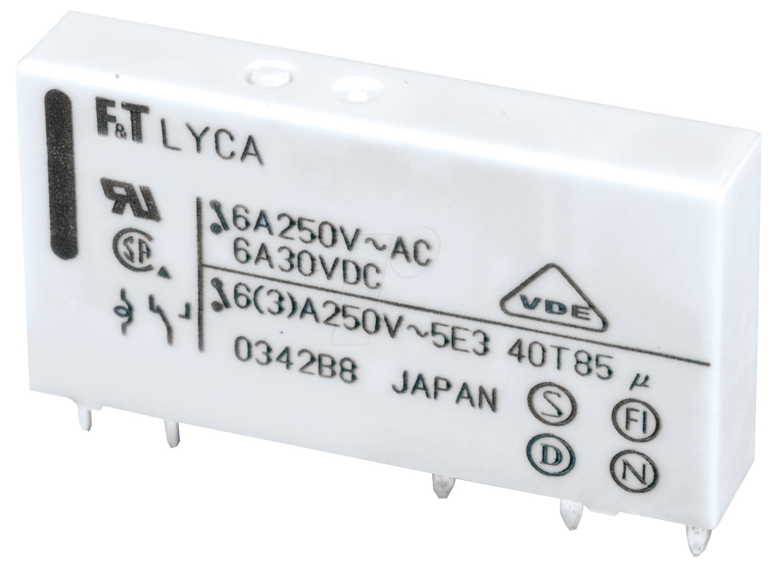 FTR LYCA 012V - Schmales Netzrelais FTR-LYCA, 12V,1 We., 6A von FUJITSU-TAKAMISAWA