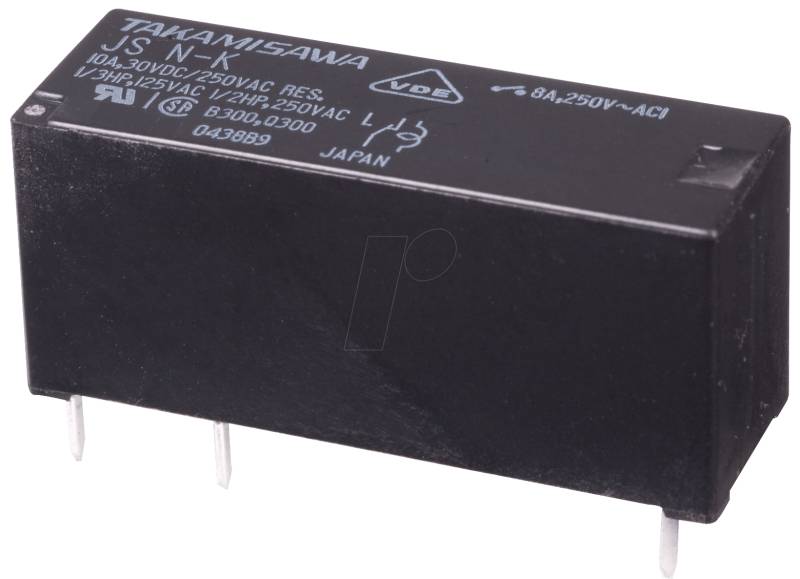 JS 12 MN KT - Miniatur Leistungsrelais JS, 12V,1 Schließer , 8A von FUJITSU-TAKAMISAWA