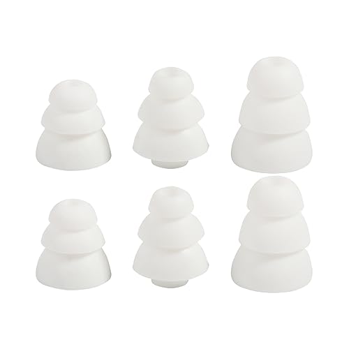 FUKAJOMFEN Ohrstöpsel mit dreifacher Flansch, Silikon-Kopfhörer Stöpsel Ersatz Ohrpolster für In-Ear-Kopfhörer mit Innendurchmesser 3,8 mm - 4,5 mm von FUKAJOMFEN