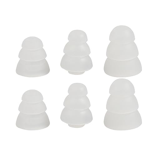 FUKAJOMFEN Ohrstöpsel mit dreifacher Flansch, Silikon-Ohrstöpsel für In-Ear-Kopfhörer mit einem Innendurchmesser von 3,8 mm - 4,5 mm von FUKAJOMFEN