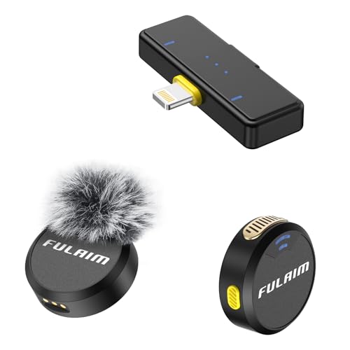 FULAIM Lavalier Mikrofon Wireless für iPhone, Mini Mikrofon mit Geräuschunterdrückung, Mikrofon Handy für iPhone Video Recording YouTube Vlog Streaming Twitch Facebook Live FULAIM Lavalier Mikrofon Wireless für iPhone, Mini Mikrofon mit Geräuschunterdrückung, Mikrofon Handy für iPhone Video Recording YouTube Vlog Streaming Twitch Facebook Live von FULAIM