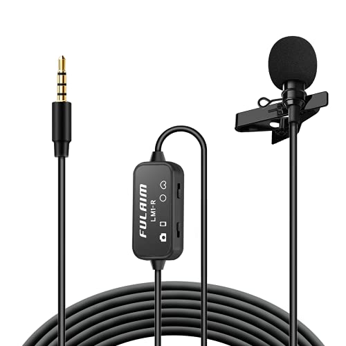 FULAIM Lavalier Mikrofon mit Nieren und Omnidirektionales Aufnahmemuster für iPhone Android Smartphone Kamera Laptop PC, 19.7 ft Professionelles Ansteckmikrofon für Aufnahmen, Livestream, YouTube FULAIM Lavalier Mikrofon mit Nieren und Omnidirektionales Aufnahmemuster für iPhone Android Smartphone Kamera Laptop PC, 19.7 ft Professionelles Ansteckmikrofon für Aufnahmen, Livestream, YouTube von FULAIM