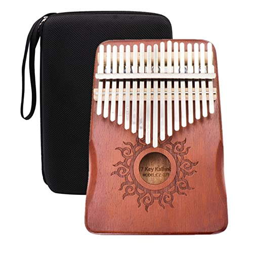 Kalimba Daumenklavier 17 Schlüssel - Kalimba Thumb Piano Instrument Finger Klavier Musikinstrument Geschenk mit Tragetasche für Kinder Anfänger von FULUDM