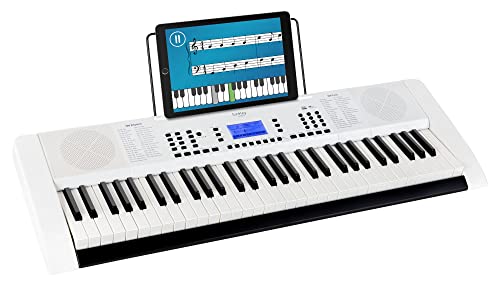 Funkey 61 Edition Pro Keyboard (300 Sounds, 300 Rhythmen, 10 Demo Songs, LCD Display mit detaillierter Anzeige, MP3-/USB-Port, Netzteil, Notenständer) weiß von FUNKEY