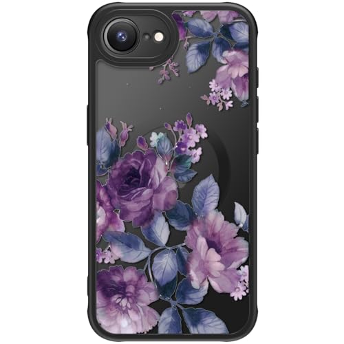 FUNMIKO Cute Phone Case für iPhone 16e Hülle, Wireless Charging Military-Grade Schutz Trendy Wildflower Design für Frauen Mädchen Anti-Rutsch Transluzent Matt Hard Cover Elegant Lila Floral FUNMIKO Cute Phone Case für iPhone 16e Hülle, Wireless Charging Military-Grade Schutz Trendy Wildflower Design für Frauen Mädchen Anti-Rutsch Transluzent Matt Hard Cover Elegant Lila Floral von FUNMIKO