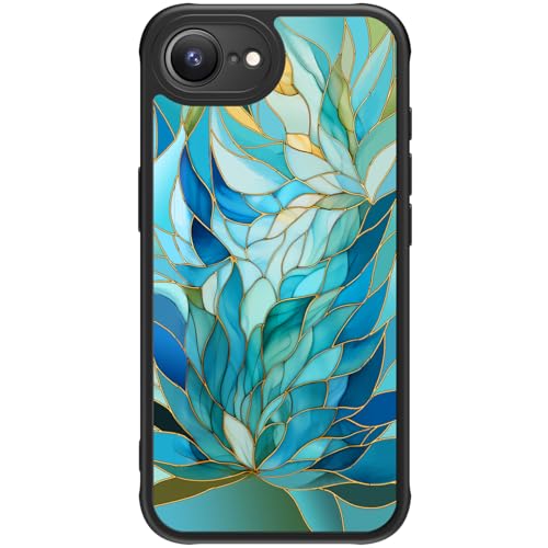 FUNMIKO Niedliche Handyhülle für iPhone 16e, kabelloses Laden, militärischer Schutz, trendiges Wildblumen-Design für Frauen und Mädchen, rutschfeste, durchscheinende, matte Hartschale, schlankes von FUNMIKO
