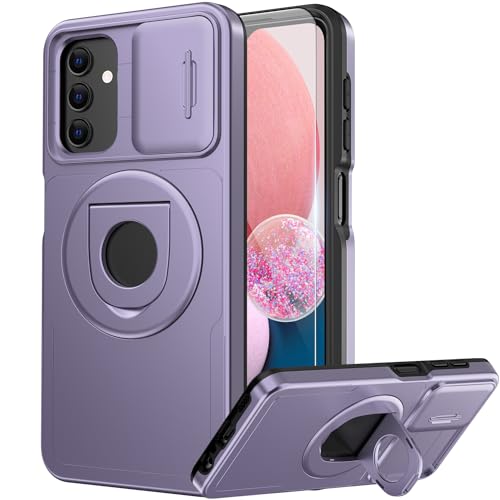 FUNMIKO Schutzhülle für Samsung Galaxy A34 mit verschiebbarem Kameraobjektivschutz und Displayschutzfolie, magnetischem Ständer, stoßfeste Schutzhülle für Damen und Mädchen, Violett FUNMIKO Schutzhülle für Samsung Galaxy A34 mit verschiebbarem Kameraobjektivschutz und Displayschutzfolie, magnetischem Ständer, stoßfeste Schutzhülle für Damen und Mädchen, Violett von FUNMIKO