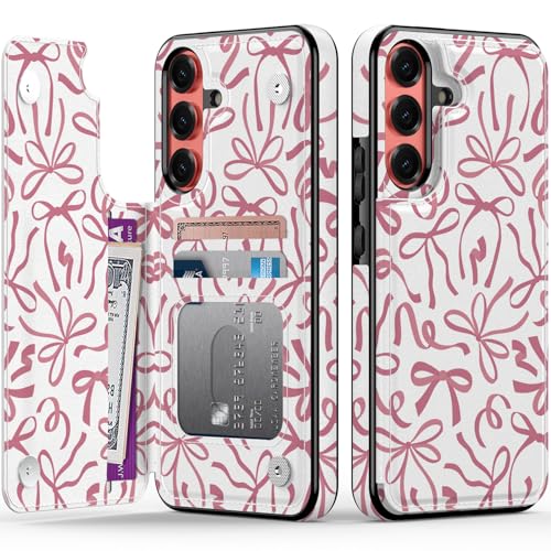 FUNMIKO Schutzhülle für Samsung Galaxy S25, mit Kartenhalter, RFID-blockierend, militärischer Schutz, florales Tier-Design, Magnetverschluss mit Lederständer, künstlerische Schleifen FUNMIKO Schutzhülle für Samsung Galaxy S25, mit Kartenhalter, RFID-blockierend, militärischer Schutz, florales Tier-Design, Magnetverschluss mit Lederständer, künstlerische Schleifen von FUNMIKO