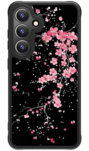 FUNMIKO Schutzhülle für Samsung Galaxy S25 Plus, kabelloses Laden, militärischer Schutz, Wildblumen-Design für Frauen, Mädchen, matte Abdeckung, stoßdämpfende Ecken, Kirschblüten im Dunkeln FUNMIKO Schutzhülle für Samsung Galaxy S25 Plus, kabelloses Laden, militärischer Schutz, Wildblumen-Design für Frauen, Mädchen, matte Abdeckung, stoßdämpfende Ecken, Kirschblüten im Dunkeln von FUNMIKO