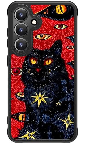 FUNMIKO Schutzhülle für Samsung Galaxy S25 Plus, kabelloses Laden, militärischer Schutz, Wildblumen-Design für Frauen, Mädchen, matte Abdeckung, stoßdämpfende Ecken, Mysterious Black Cat FUNMIKO Schutzhülle für Samsung Galaxy S25 Plus, kabelloses Laden, militärischer Schutz, Wildblumen-Design für Frauen, Mädchen, matte Abdeckung, stoßdämpfende Ecken, Mysterious Black Cat von FUNMIKO