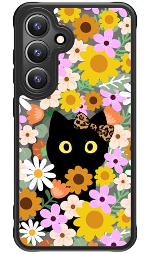 FUNMIKO Schutzhülle für Samsung Galaxy S25 Plus, kabelloses Laden, militärischer Schutz, Wildblumen-Design für Frauen und Mädchen, matte Abdeckung, stoßdämpfende Ecken, skurrile schwarze Katze FUNMIKO Schutzhülle für Samsung Galaxy S25 Plus, kabelloses Laden, militärischer Schutz, Wildblumen-Design für Frauen und Mädchen, matte Abdeckung, stoßdämpfende Ecken, skurrile schwarze Katze von FUNMIKO