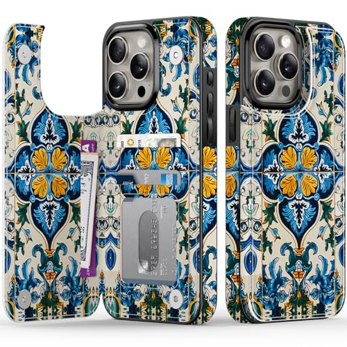 FUNMIKO Schutzhülle für iPhone 15 Pro, mit Kartenhalter und Geldclip, RFID-blockierend, militärischer Fallschutz, UV-gedrucktes Kunstwerk, Magnetverschluss mit Lederständer, exquisites Motiv FUNMIKO Schutzhülle für iPhone 15 Pro, mit Kartenhalter und Geldclip, RFID-blockierend, militärischer Fallschutz, UV-gedrucktes Kunstwerk, Magnetverschluss mit Lederständer, exquisites Motiv von FUNMIKO