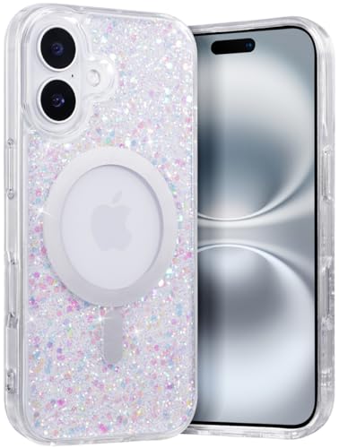 FUNMIKO Schutzhülle für iPhone 16, glitzernd, für Damen, mehrfarbig von FUNMIKO