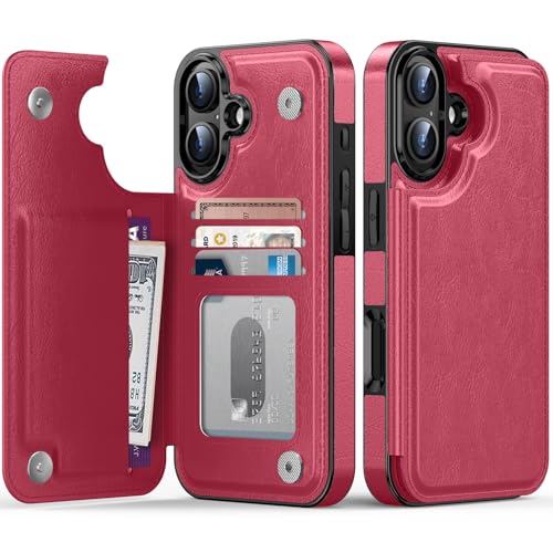 FUNMIKO Schutzhülle für iPhone 16 Plus, mit Kartenhalter, RFID-blockierend, Schutz in Militärqualität, UV-gedrucktes Kunstwerk, Magnetverschluss mit Leder-Ständer, Hot Pink FUNMIKO Schutzhülle für iPhone 16 Plus, mit Kartenhalter, RFID-blockierend, Schutz in Militärqualität, UV-gedrucktes Kunstwerk, Magnetverschluss mit Leder-Ständer, Hot Pink von FUNMIKO