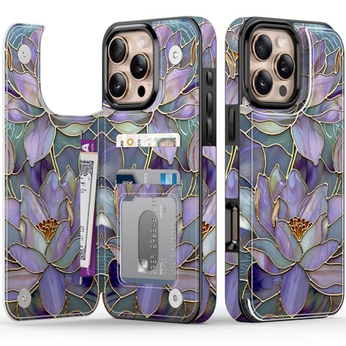 FUNMIKO Schutzhülle für iPhone 16 Pro, mit Kartenhalter, RFID-blockierend, Schutz in Militärqualität, UV-gedrucktes Kunstwerk, Magnetverschluss mit Lederständer, Dreamy Lotus FUNMIKO Schutzhülle für iPhone 16 Pro, mit Kartenhalter, RFID-blockierend, Schutz in Militärqualität, UV-gedrucktes Kunstwerk, Magnetverschluss mit Lederständer, Dreamy Lotus von FUNMIKO