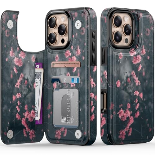 FUNMIKO Schutzhülle für iPhone 16 Pro, mit Kartenhalter, RFID-blockierend, Schutz in Militärqualität, UV-gedrucktes Kunstwerk, Magnetverschluss mit Lederständer, Mystic Blooming Plum FUNMIKO Schutzhülle für iPhone 16 Pro, mit Kartenhalter, RFID-blockierend, Schutz in Militärqualität, UV-gedrucktes Kunstwerk, Magnetverschluss mit Lederständer, Mystic Blooming Plum von FUNMIKO