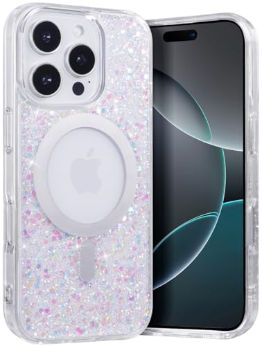 FUNMIKO Schutzhülle für iPhone 16 Pro Max, glitzernd, für Damen, mehrfarbig von FUNMIKO