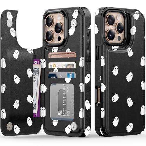 FUNMIKO Schutzhülle für iPhone 16 Pro Max mit Kartenhalter, RFID-blockierend, Schutz in Militärqualität, UV-gedrucktes Kunstwerk, Magnetverschluss mit Lederständer, niedlicher Geist FUNMIKO Schutzhülle für iPhone 16 Pro Max mit Kartenhalter, RFID-blockierend, Schutz in Militärqualität, UV-gedrucktes Kunstwerk, Magnetverschluss mit Lederständer, niedlicher Geist von FUNMIKO