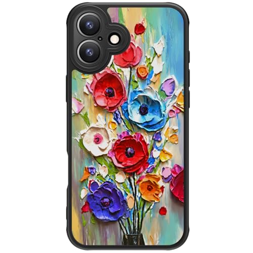 FUNMIKO iPhone 16 Hülle für iPhone 16, kabelloses Laden, militärischer Schutz, Wildblumen-Design für Frauen Mädchen, rutschfeste matte Abdeckung, stoßdämpfende Ecken, abstrakte Blumen FUNMIKO iPhone 16 Hülle für iPhone 16, kabelloses Laden, militärischer Schutz, Wildblumen-Design für Frauen Mädchen, rutschfeste matte Abdeckung, stoßdämpfende Ecken, abstrakte Blumen von FUNMIKO