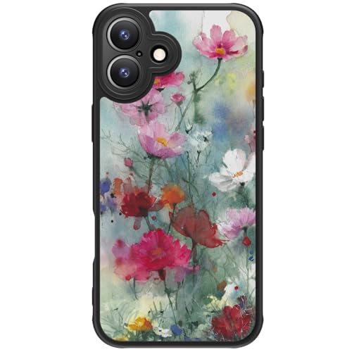 FUNMIKO iPhone 16 Plus Hülle für iPhone 16 Plus, kabelloses Laden, militärischer Schutz, Wildblumen-Design für Frauen Mädchen, rutschfeste matte Abdeckung, stoßdämpfende Ecken, verträumte Blumen FUNMIKO iPhone 16 Plus Hülle für iPhone 16 Plus, kabelloses Laden, militärischer Schutz, Wildblumen-Design für Frauen Mädchen, rutschfeste matte Abdeckung, stoßdämpfende Ecken, verträumte Blumen von FUNMIKO