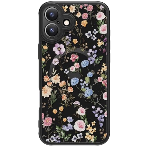 FUNMIKO iPhone 16 Plus Hülle für iPhone 16 Plus Hülle Kabelloses Laden Militär Grade Schutz Wildblume Design für Frauen Mädchen Anti-Rutsch Matte Cover Stoßdämpfende Ecken Blumen Blätter FUNMIKO iPhone 16 Plus Hülle für iPhone 16 Plus Hülle Kabelloses Laden Militär Grade Schutz Wildblume Design für Frauen Mädchen Anti-Rutsch Matte Cover Stoßdämpfende Ecken Blumen Blätter von FUNMIKO