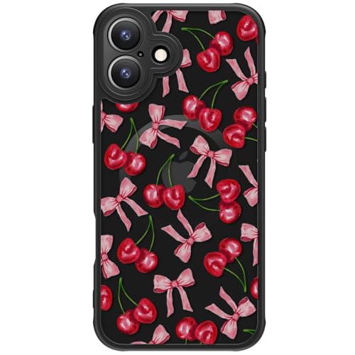 FUNMIKO iPhone 16 Plus Hülle für iPhone 16 Plus Hülle Wireless Charging Military Grade Wildflower Design für Frauen Mädchen Anti-Rutsch Matte Cover Stoßdämpfende Ecken Kirsche Schleifen FUNMIKO iPhone 16 Plus Hülle für iPhone 16 Plus Hülle Wireless Charging Military Grade Wildflower Design für Frauen Mädchen Anti-Rutsch Matte Cover Stoßdämpfende Ecken Kirsche Schleifen von FUNMIKO