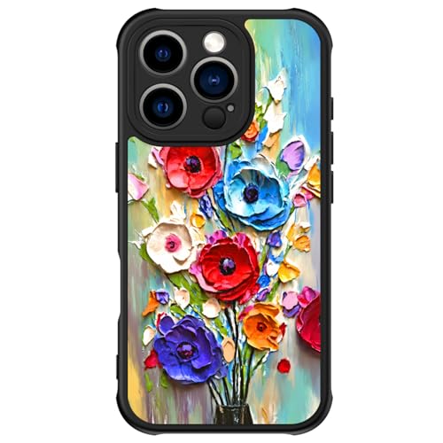 FUNMIKO iPhone 16 Pro Max Hülle, Kabelloses Laden Militär Grade Schutz Wildblume Design für Frauen Mädchen Anti-Rutsch Matte Cover Stoßdämpfende Ecken Abstrakte Blumen FUNMIKO iPhone 16 Pro Max Hülle, Kabelloses Laden Militär Grade Schutz Wildblume Design für Frauen Mädchen Anti-Rutsch Matte Cover Stoßdämpfende Ecken Abstrakte Blumen von FUNMIKO