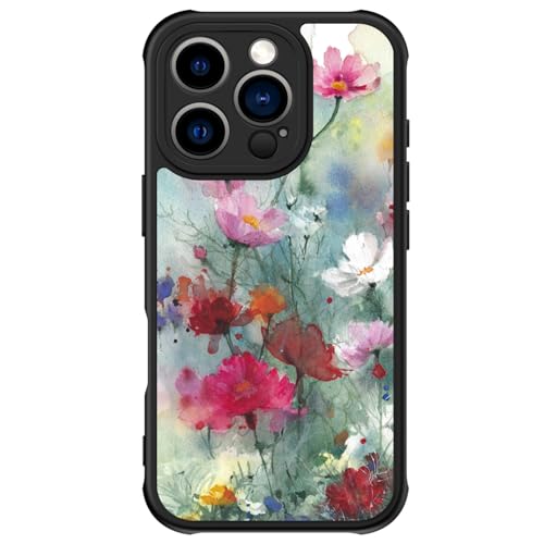 FUNMIKO iPhone 16 Pro Max Hülle Kabelloses Laden Militär Grade Schutz Wildblume Design für Frauen Mädchen Anti-Rutsch Matte Cover Stoßdämpfende Ecken Dreamy Flowers FUNMIKO iPhone 16 Pro Max Hülle Kabelloses Laden Militär Grade Schutz Wildblume Design für Frauen Mädchen Anti-Rutsch Matte Cover Stoßdämpfende Ecken Dreamy Flowers von FUNMIKO