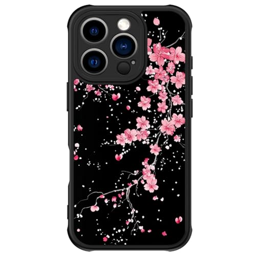 FUNMIKO iPhone 16 Pro Max Hülle Kabelloses Laden Militär Grade Schutz Wildblume Design für Frauen Mädchen Anti-Rutsch Matte Cover Stoßdämpfende Ecken Kirschblüten im Dunkeln FUNMIKO iPhone 16 Pro Max Hülle Kabelloses Laden Militär Grade Schutz Wildblume Design für Frauen Mädchen Anti-Rutsch Matte Cover Stoßdämpfende Ecken Kirschblüten im Dunkeln von FUNMIKO