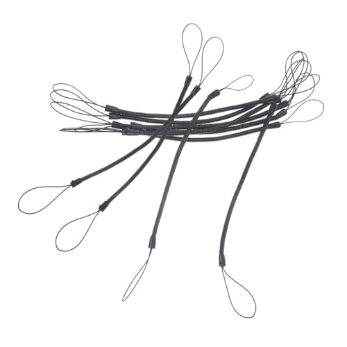 FUNNETOYU 10 Stück Handyriemen Tethers Kabel Handy, Mobiltelefon mit Lanyard hängendes Schlüsselband Stiftband ausziehbar Anti verlorenes Seil Federseil für Stylus-Stift Plastik Schwarz FUNNETOYU 10 Stück Handyriemen Tethers Kabel Handy, Mobiltelefon mit Lanyard hängendes Schlüsselband Stiftband ausziehbar Anti verlorenes Seil Federseil für Stylus-Stift Plastik Schwarz von FUNNETOYU
