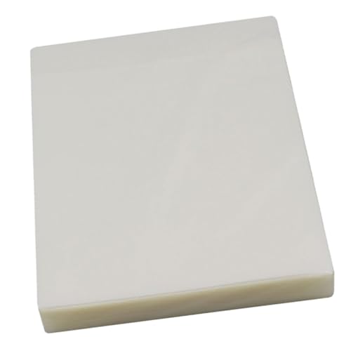 FUNNETOYU 100 Blatt wasserdichte Schutzfolie klares Vinyl Selbstklebende Laminiertaschen Hitze Thermalpapier Laminierung Fotoschutzfolien Thermolaminiertaschen Plastik Beige von FUNNETOYU