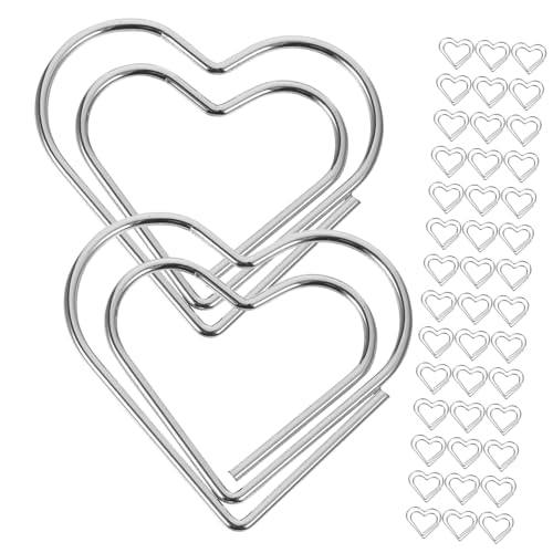 FUNNETOYU 100Stücke Herzmotiv Büroklammern aus Metall Kreative Papierclips für Dokumente Memos Notizen für Büro Schule und Zuhause Silberne Clips zur Effektiven Organisation FUNNETOYU 100Stücke Herzmotiv Büroklammern aus Metall Kreative Papierclips für Dokumente Memos Notizen für Büro Schule und Zuhause Silberne Clips zur Effektiven Organisation von FUNNETOYU