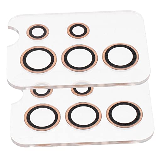 FUNNETOYU 2 Satz Linsenschutz Aluminium Ultra Kamera Schützend Handy-objektivabdeckung Objektivabdeckung Des Telefons Schutzfilm Objektivabdeckungen Für Telefone Golden Gehärtetes Glas von FUNNETOYU