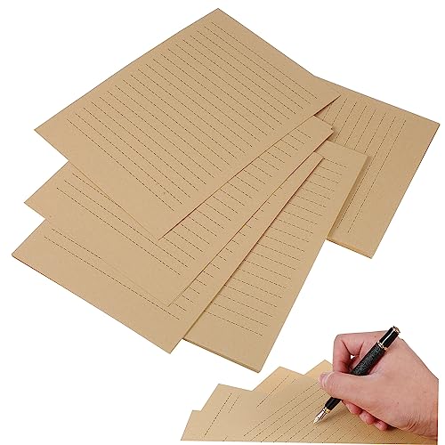 FUNNETOYU 200Blätter Vintage Briefpapier Nostalgisches Kraftpapier für Einladungen Grußkarten Briefe und Dekoration Schreibpapier für Hochzeiten Jubiläen von FUNNETOYU