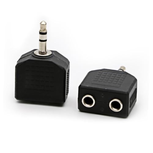 FUNNETOYU 2Stücke Audio Splitter Adapter Y Splitter für Kopfhörer Mikrofon Langlebiger Klinkenstecker Buchsen für Headsets Audioanwendungen Schwarz FUNNETOYU 2Stücke Audio Splitter Adapter Y Splitter für Kopfhörer Mikrofon Langlebiger Klinkenstecker Buchsen für Headsets Audioanwendungen Schwarz von FUNNETOYU