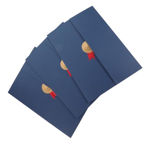 FUNNETOYU 3 Stück Ehren Urkunde Inhaber Eines Zertifikatsdokuments Post Büro Zertifikat-umschlaghalter Zertifikat Diplom Inhaber Preisträger Schreibwaren Zertifikatsordner Gold Blue Papier von FUNNETOYU