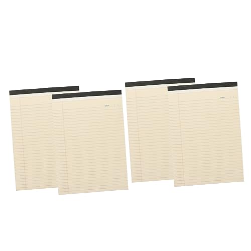 FUNNETOYU 4 Stück Handgerissener Thread Notebook Notizbücher gefüttert linierte Zeitschriften liniertes Papier A4 Notizblock Memo -Pads juristisches Papier Notizblock für Studenten Notizbuch von FUNNETOYU