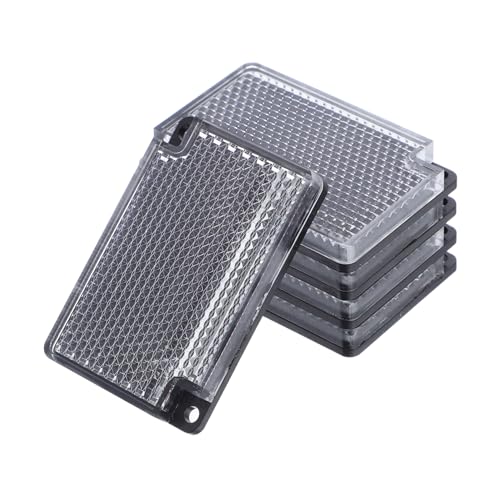 FUNNETOYU 5 Stück Reflektierendes Gitter Meterzähler quadratischer Reflektor Reflektorplatte zum Austausch retroreflektierende Reflektorplatte elektronischer Zähler Acryl Schwarz von FUNNETOYU