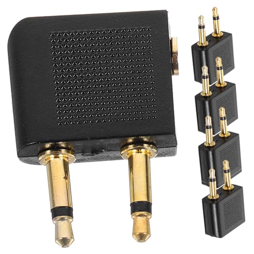 FUNNETOYU 5Stücke Flugzeug Kopfhörer Adapter Audio für Airline Kopfhörer für Reisen Kompakt Leicht Langlebig Zuverlässig für Ununterbrochenen Musikgenuss FUNNETOYU 5Stücke Flugzeug Kopfhörer Adapter Audio für Airline Kopfhörer für Reisen Kompakt Leicht Langlebig Zuverlässig für Ununterbrochenen Musikgenuss von FUNNETOYU