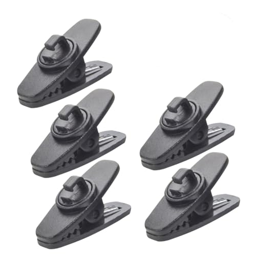 FUNNETOYU 5Stücke Kopfhörer Kabelklemmen Stabiler Halt für Kopfhörerkabel Einfache Installation Vertikalen Horizontalen Flächen für Headsets Schwarz von FUNNETOYU