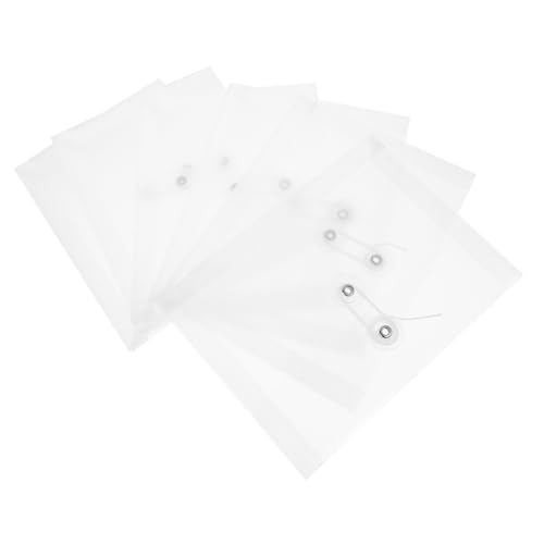 FUNNETOYU 6-Teilige Saiten Aktenhalter Größe ziehen um Dokumentenmappen für Aktentasche groß Taschen briefumschläge wasserdichte Beutel pp-Dateiordner Aluminiumlegierung Weiß von FUNNETOYU