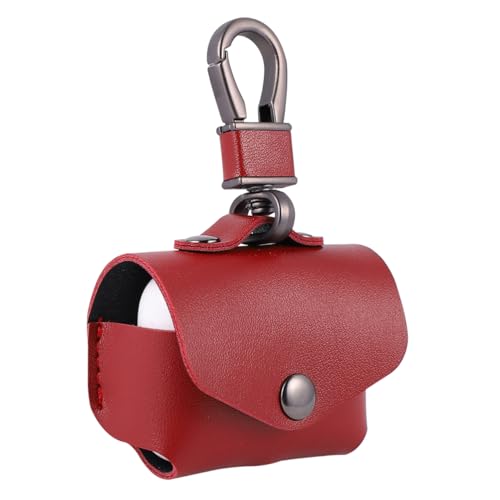 FUNNETOYU Luxuriöse Ledertasche für Kopfhörer Ladebox mit Schlüsselbund Schnappverschluss Schutzhülle für pro Rote Ledertasche Kompatibel mit Kabellosen Ohrhörern FUNNETOYU Luxuriöse Ledertasche für Kopfhörer Ladebox mit Schlüsselbund Schnappverschluss Schutzhülle für pro Rote Ledertasche Kompatibel mit Kabellosen Ohrhörern von FUNNETOYU